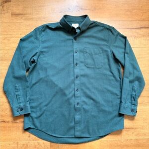 LL Bean Flannel 100% Cotton Large Regular Long Sleeve Button Up Shirt Excellent
